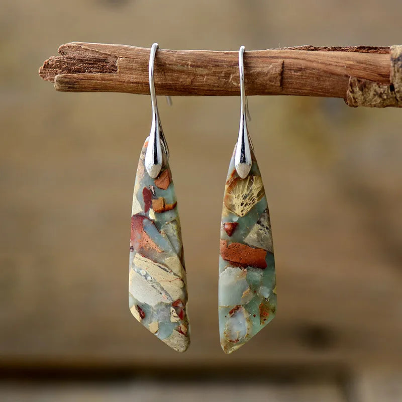 Retro Natural Stone Earrings