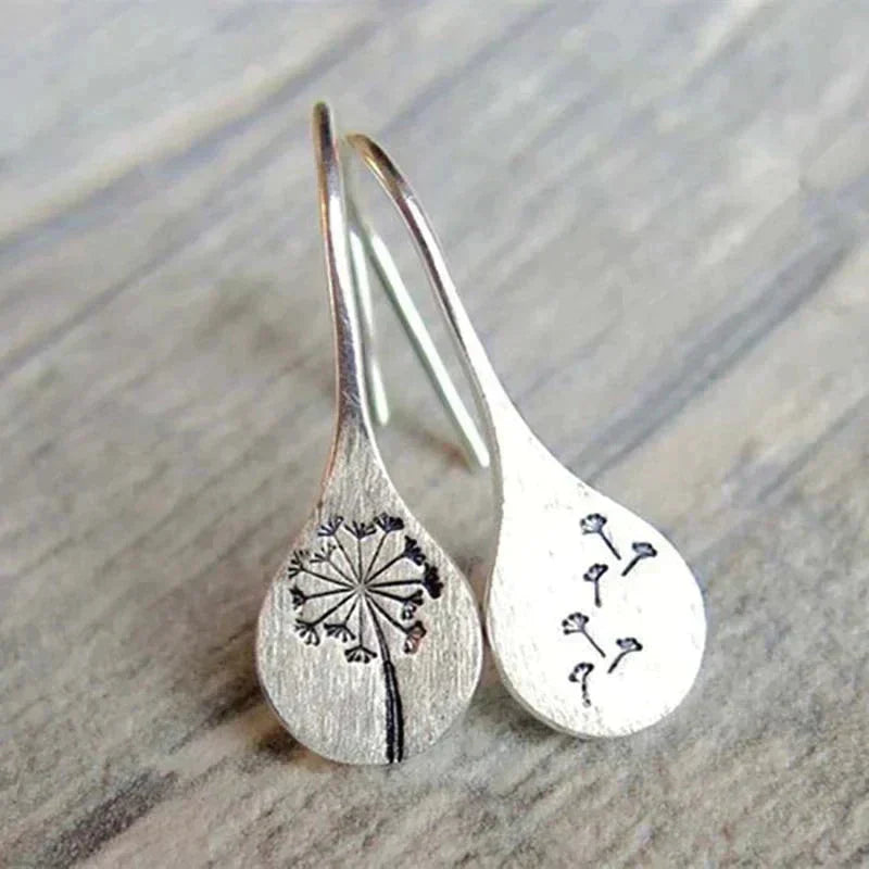 Vintage-Inspired Silver Floral Earrings