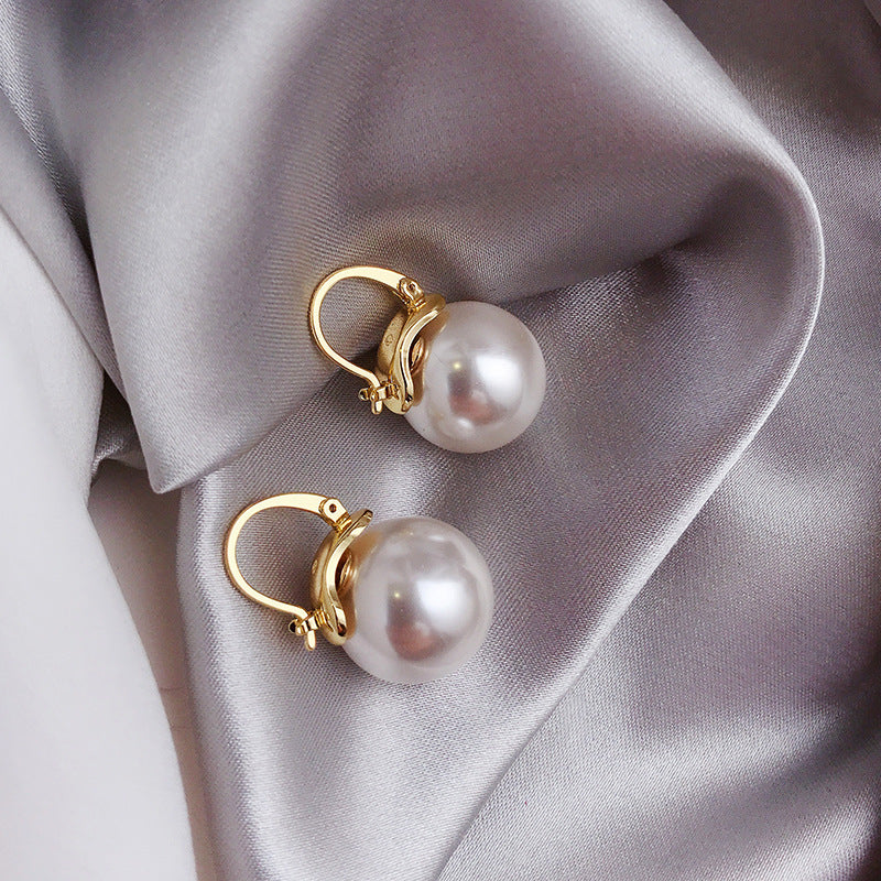 Chunky Gold Pearl Earrings