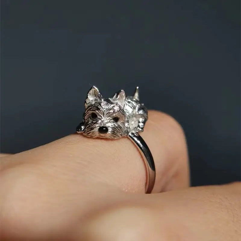 Vintage-Inspired Adjustable Dog Collar Ring