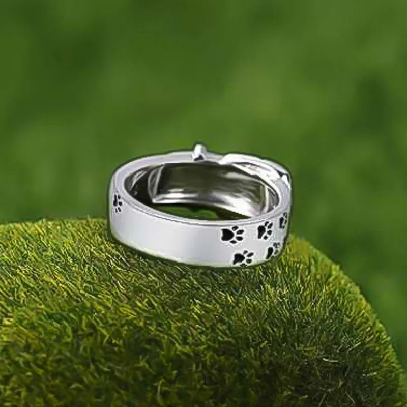 Charming Dog-Themed Collar Ring