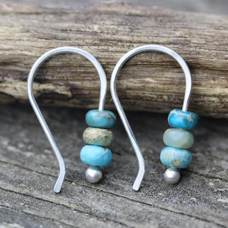 Turquoise Gemstone Beaded Earrings