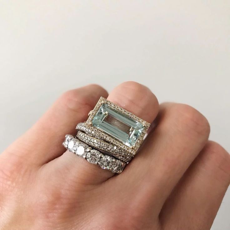 Retro Silver Turquoise Glass Ring Collection