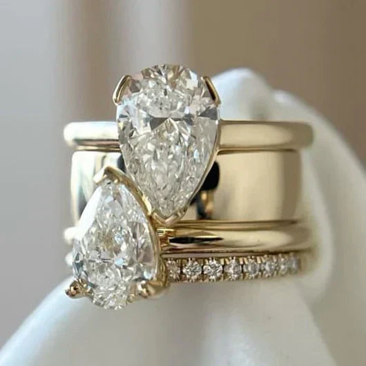 Retro Double Zirconia Ring