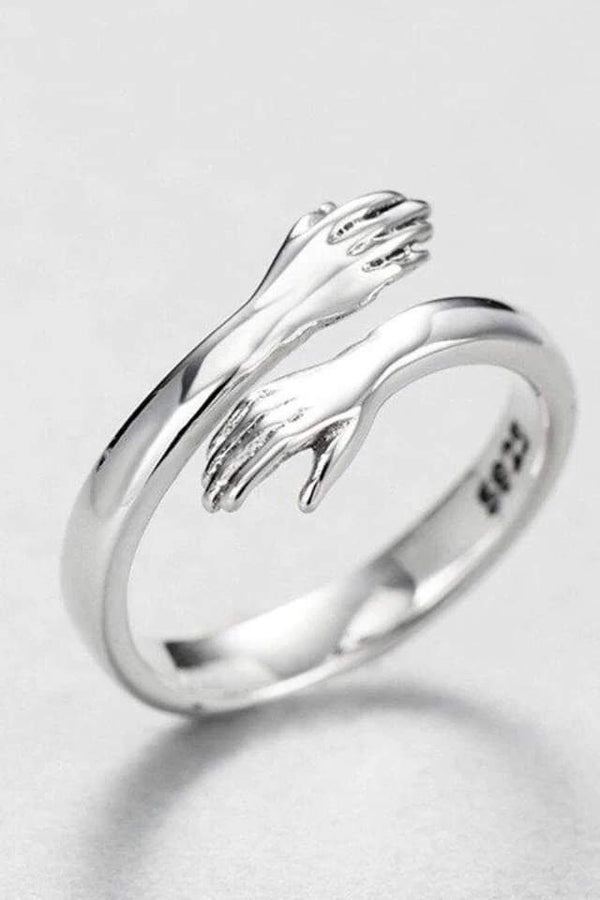 Adjustable Silver Hug Ring