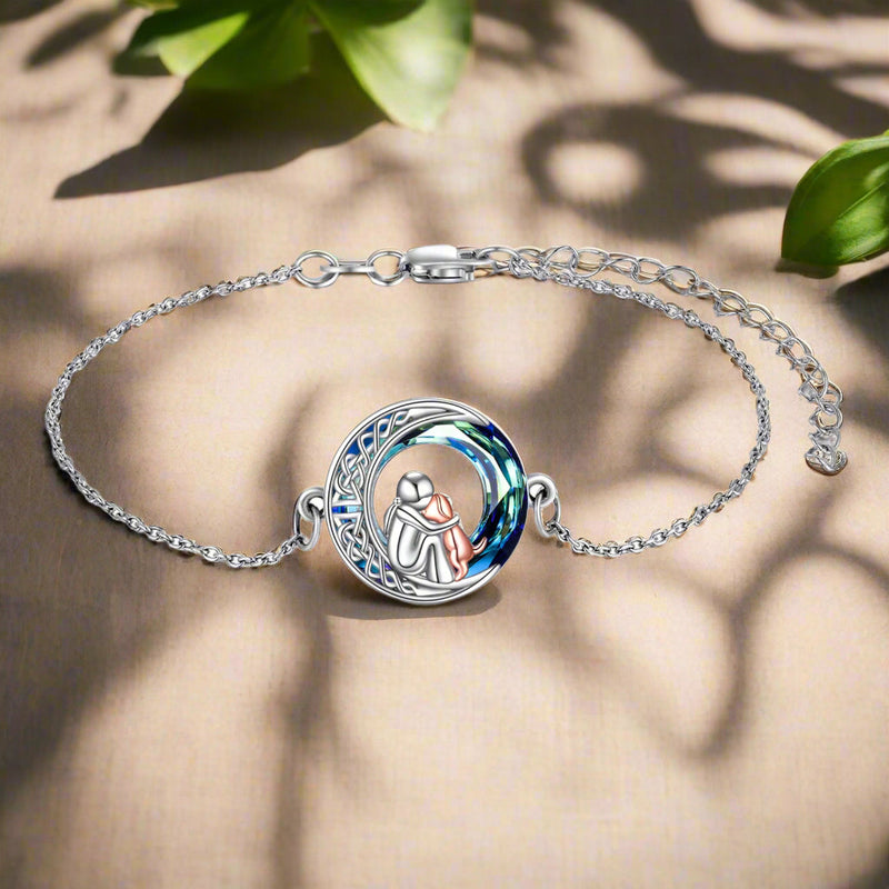 Adjustable Silver Dog Charm Bracelet for Pet Lovers
