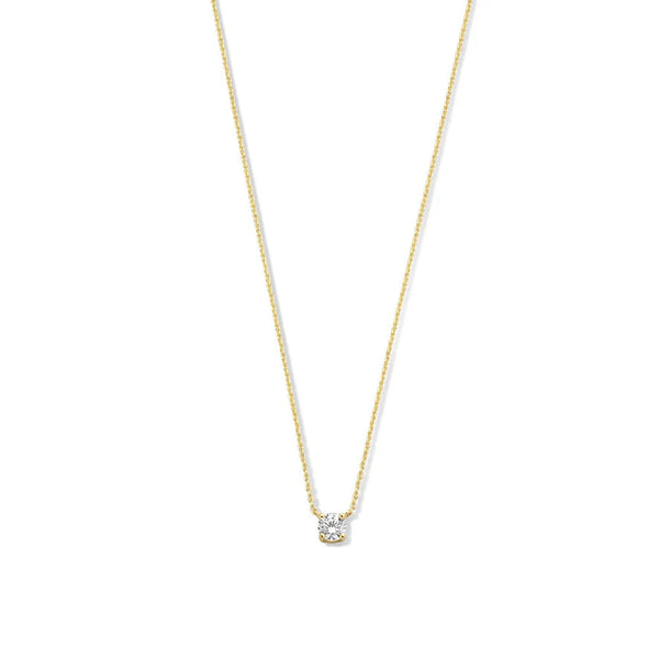 Clea - 14K Gold Moissanite Necklace