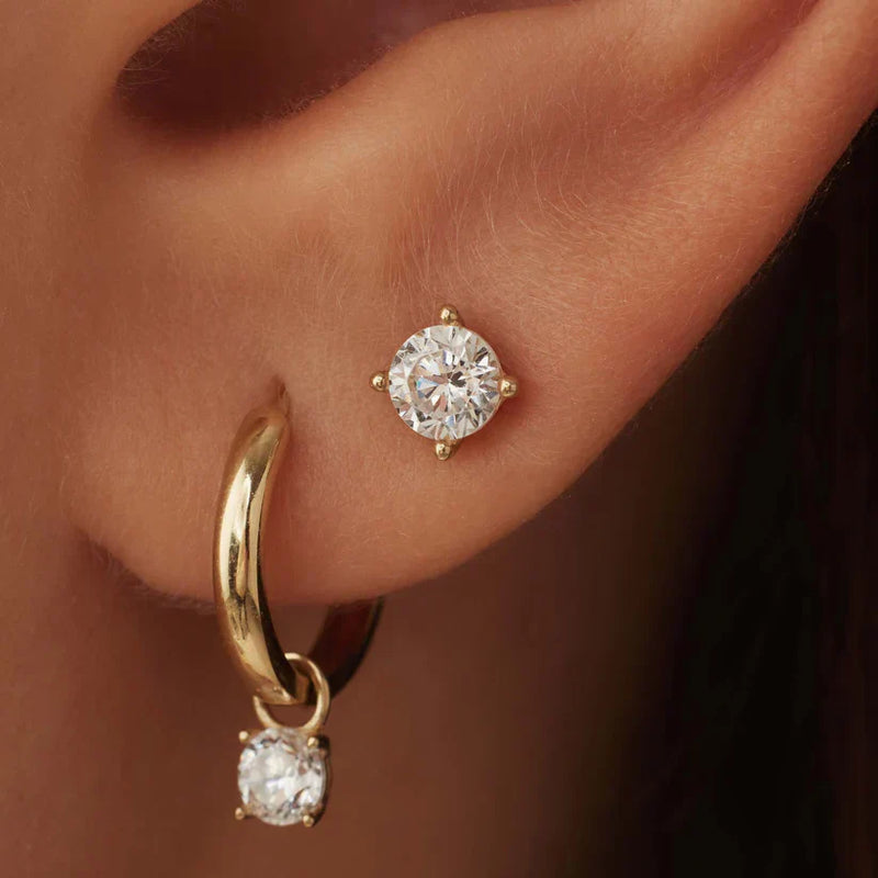 Tears - Gold Pin Earrings