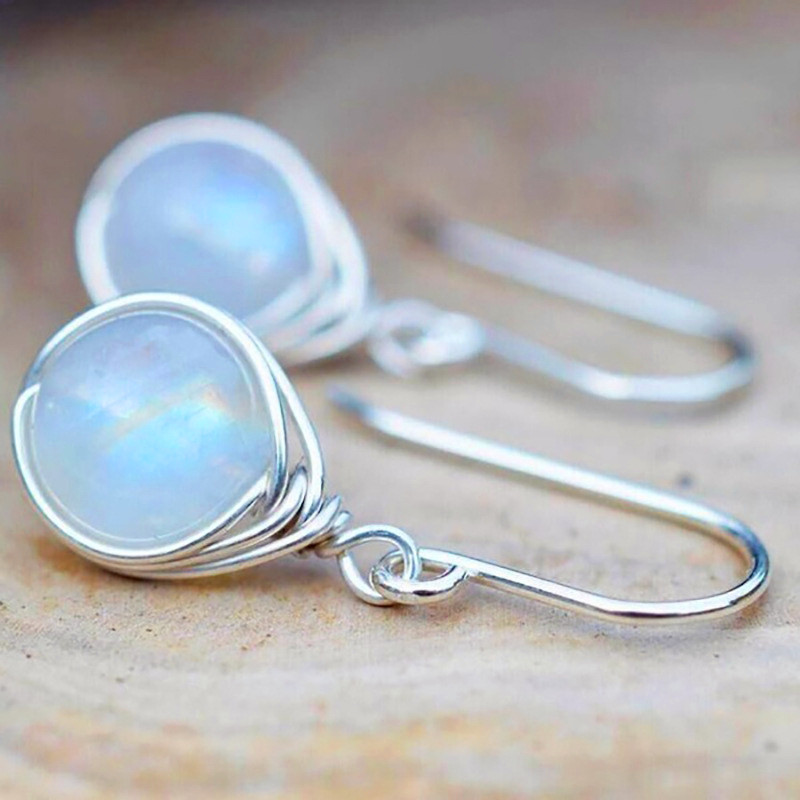 Classic Moonstone Drop Earrings