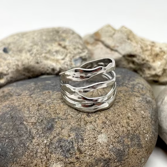 Retro Adjustable Silver Ring