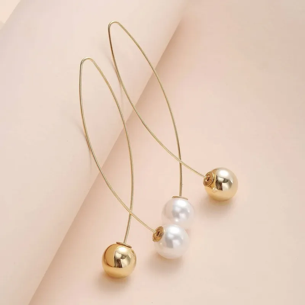 Classic Gold and Pearl Earrings