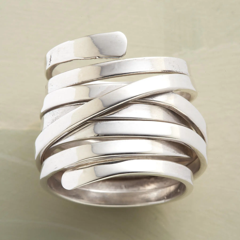 Bliss - Retro Silver Ring Featuring Laget Design