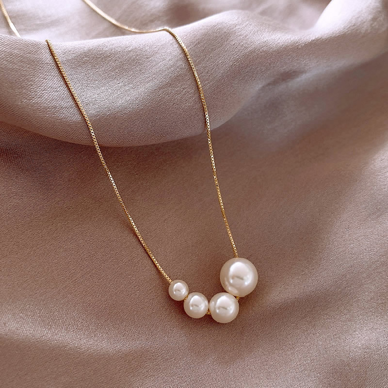 Elegant Gold Freshwater Pearl Necklace
