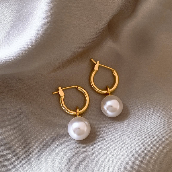 Chic Gold Bead Earrings