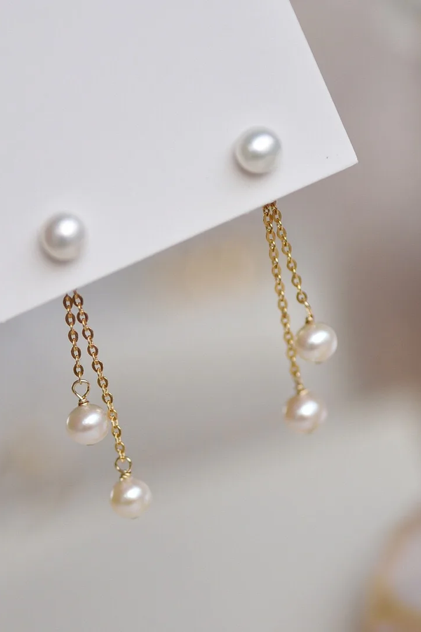 Chic Mini Pearl Drop Earrings