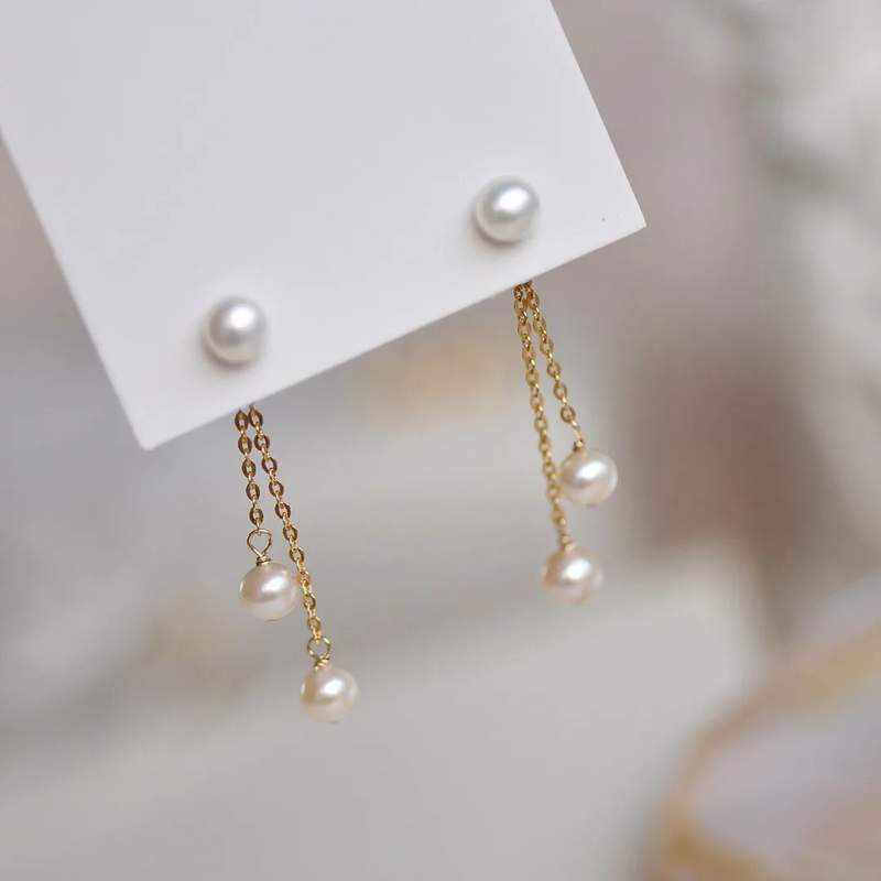 Chic Mini Pearl Drop Earrings