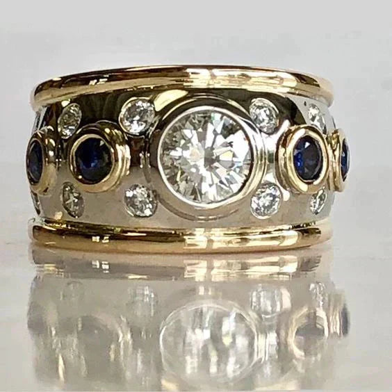 Vintage-Inspired Ring Adorned with Zircon Stones
