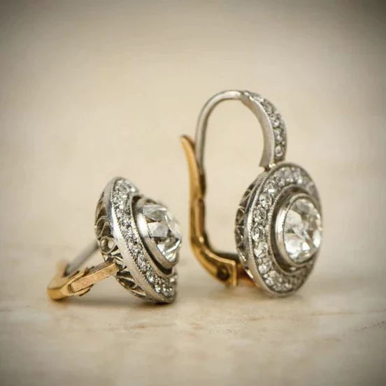 Classic Silver Earrings Adorned with Zirconia
