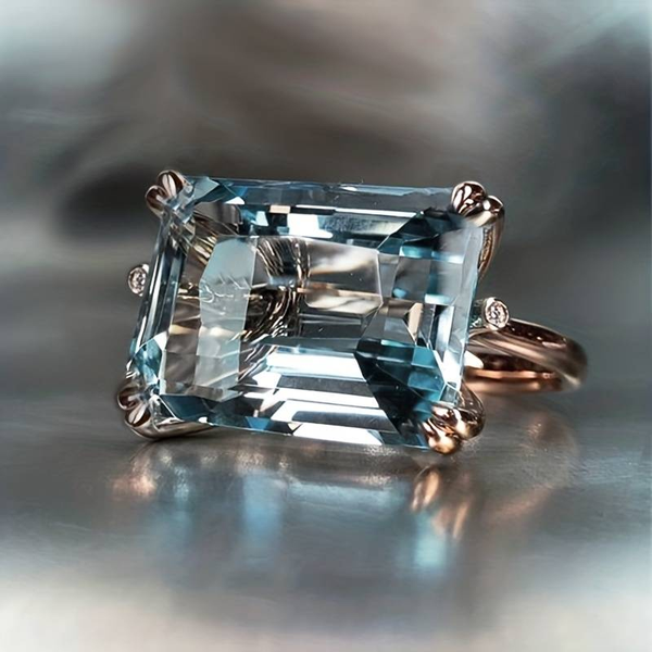 Classic Blue Zirconia Vintage Ring