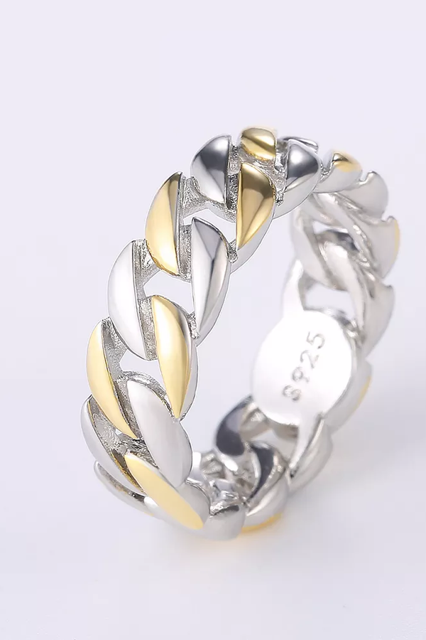 Retro Gold and Silver Link Ring