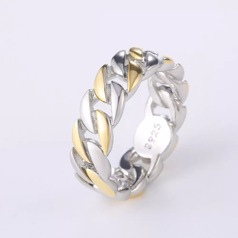 Retro Gold and Silver Link Ring
