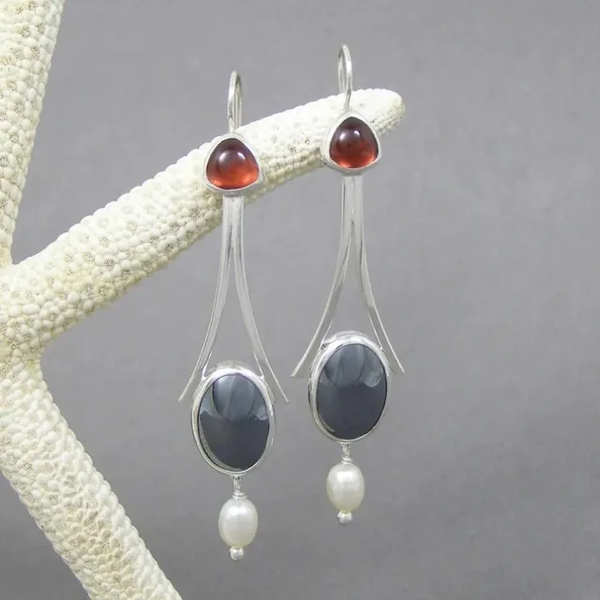 Classic Pearl and Crystal Drop Earrings