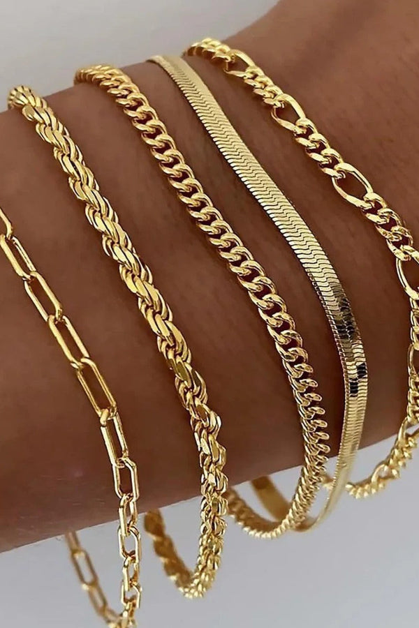 Ellis - Elegant Gold Bracelet Set for Timeless Style