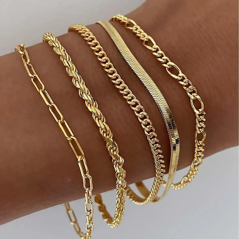 Ellis - Elegant Gold Bracelet Set for Timeless Style