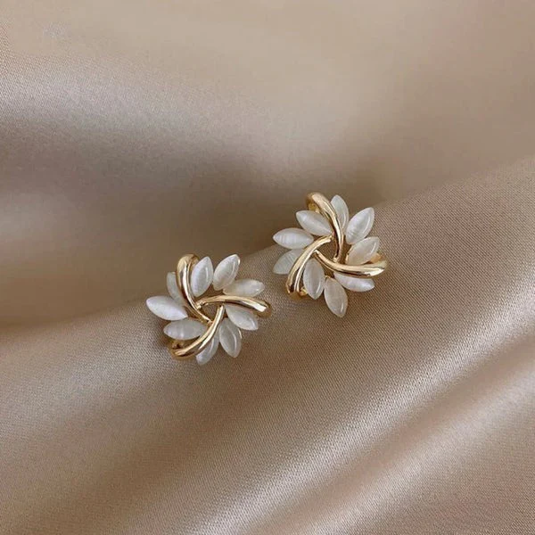 Sienna - Exquisite Opal and Floral Earrings
