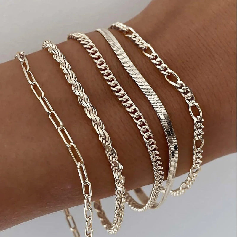 Ellis - Elegant Gold Bracelet Set for Timeless Style