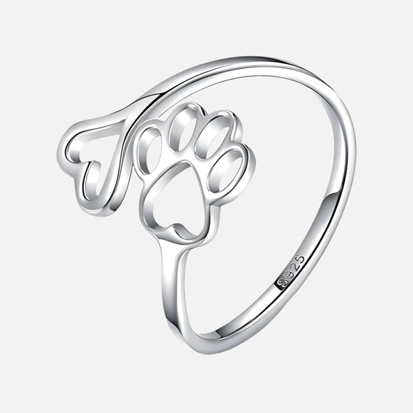 Artisan Paw and Heart Ring