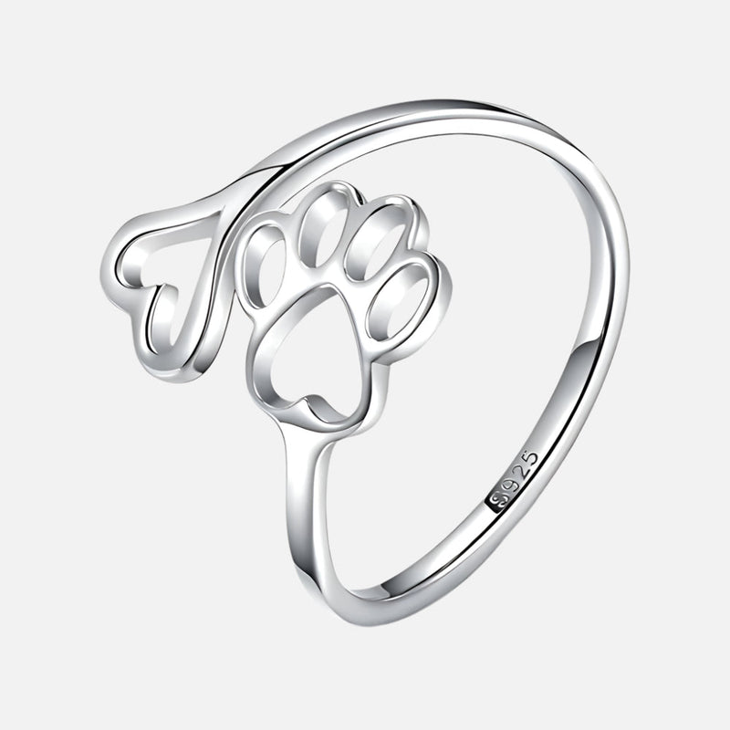 Artisan Paw and Heart Ring