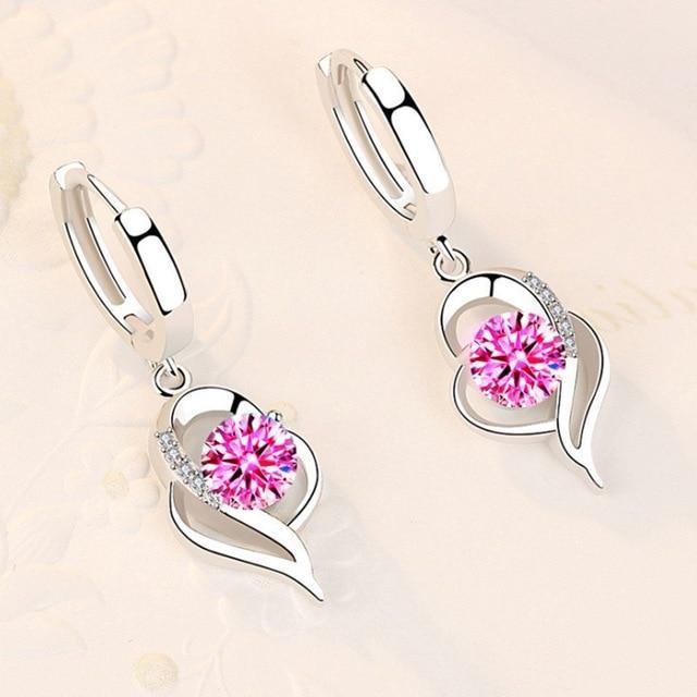 Gleam - Sophisticated Silver Earrings Adorned with Zirconia