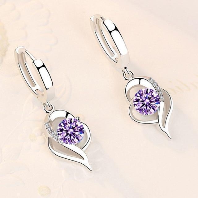 Gleam - Sophisticated Silver Earrings Adorned with Zirconia