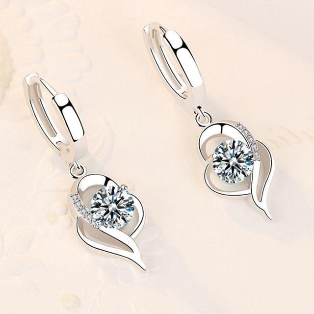 Radiant Silver Zirconia Earrings - Gleam Collection
