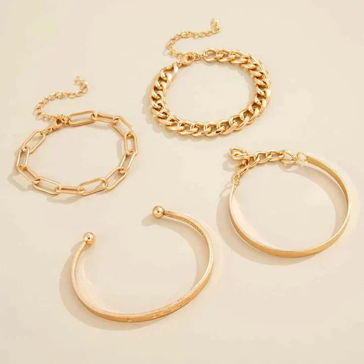 Elan - Set of 18K Gold Bracelets