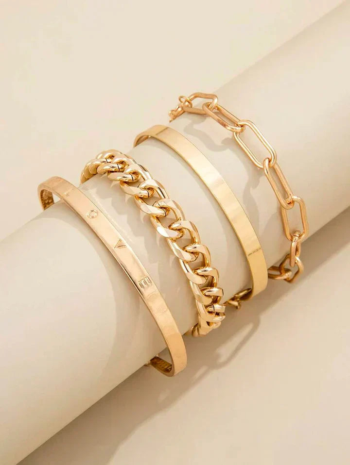 Elan - Set of 18K Gold Bracelets