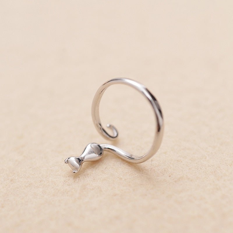 Charming Stainless Steel Cat Ring