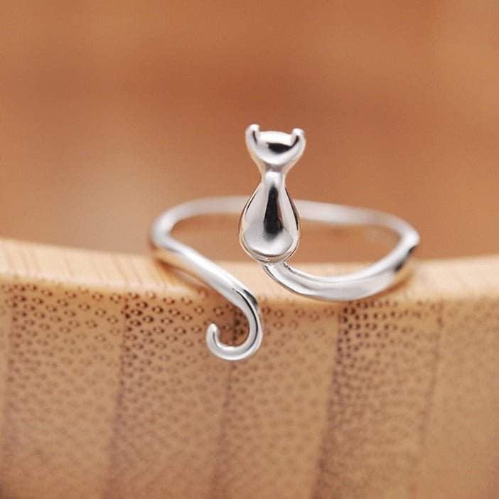 Charming Stainless Steel Cat Ring