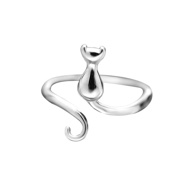 Charming Stainless Steel Cat Ring